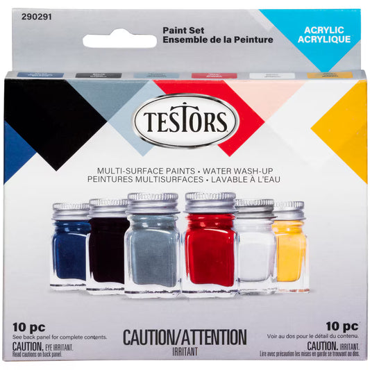 Primary Acrylic Paint Set - 10 Pieces