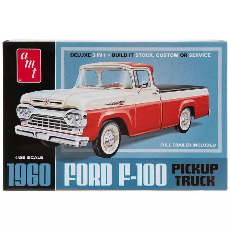 1960 Ford F-100 With Trailer Car Model Kit