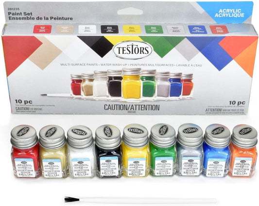 Multi-Surface Acrylic Paint - 10 Piece Set