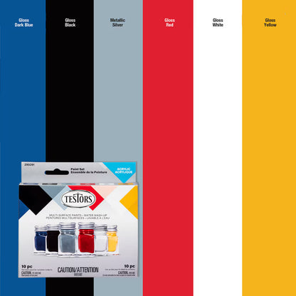 Primary Acrylic Paint Set - 10 Pieces